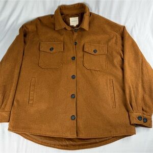 Thread & Supply Tan Fleece Shirt Jacket